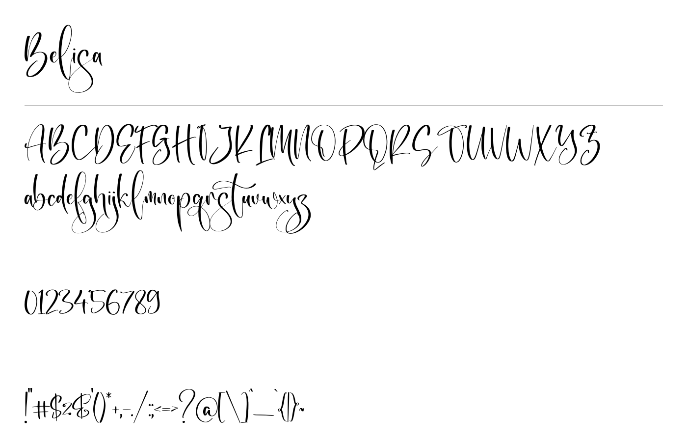 Belisa Font preview