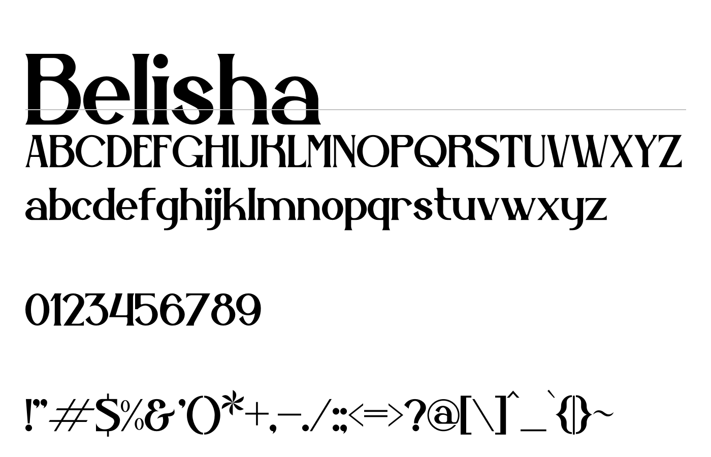 Belisha Font preview