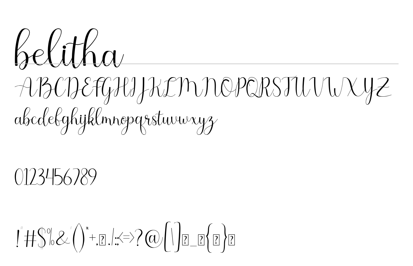 belitha Font preview