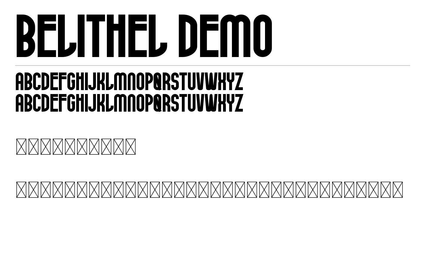 Belithel Demo Font preview