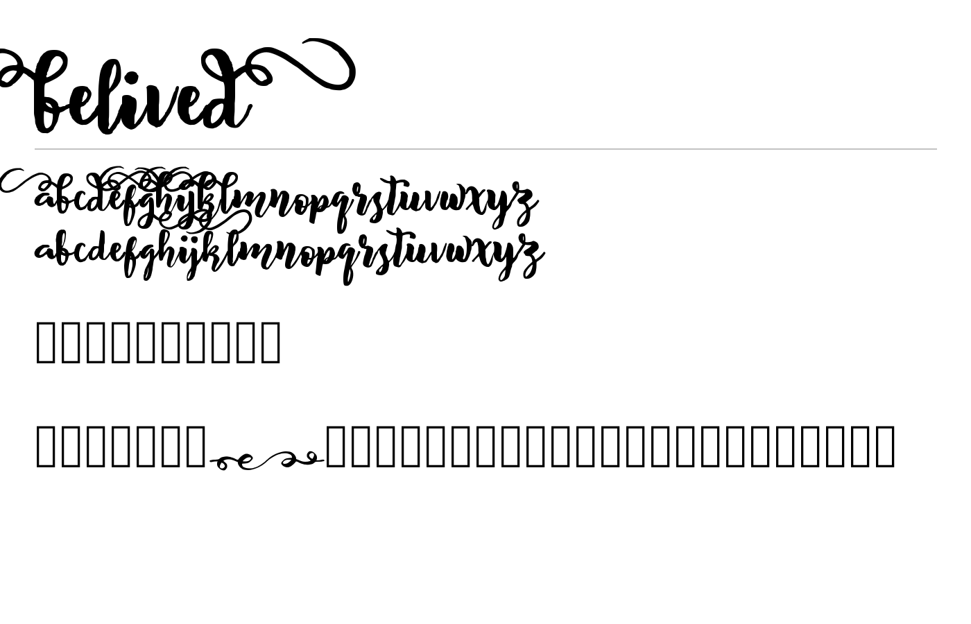 BeliveD Font preview
