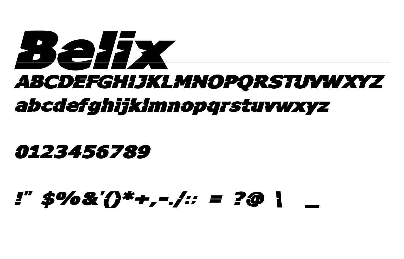 Belix Font preview