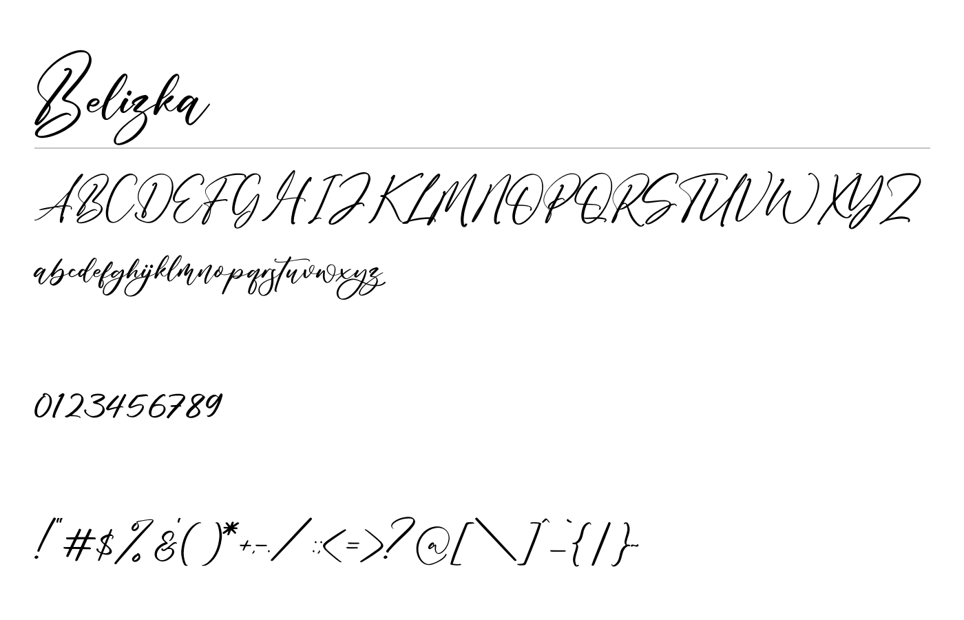 Belizka Font preview