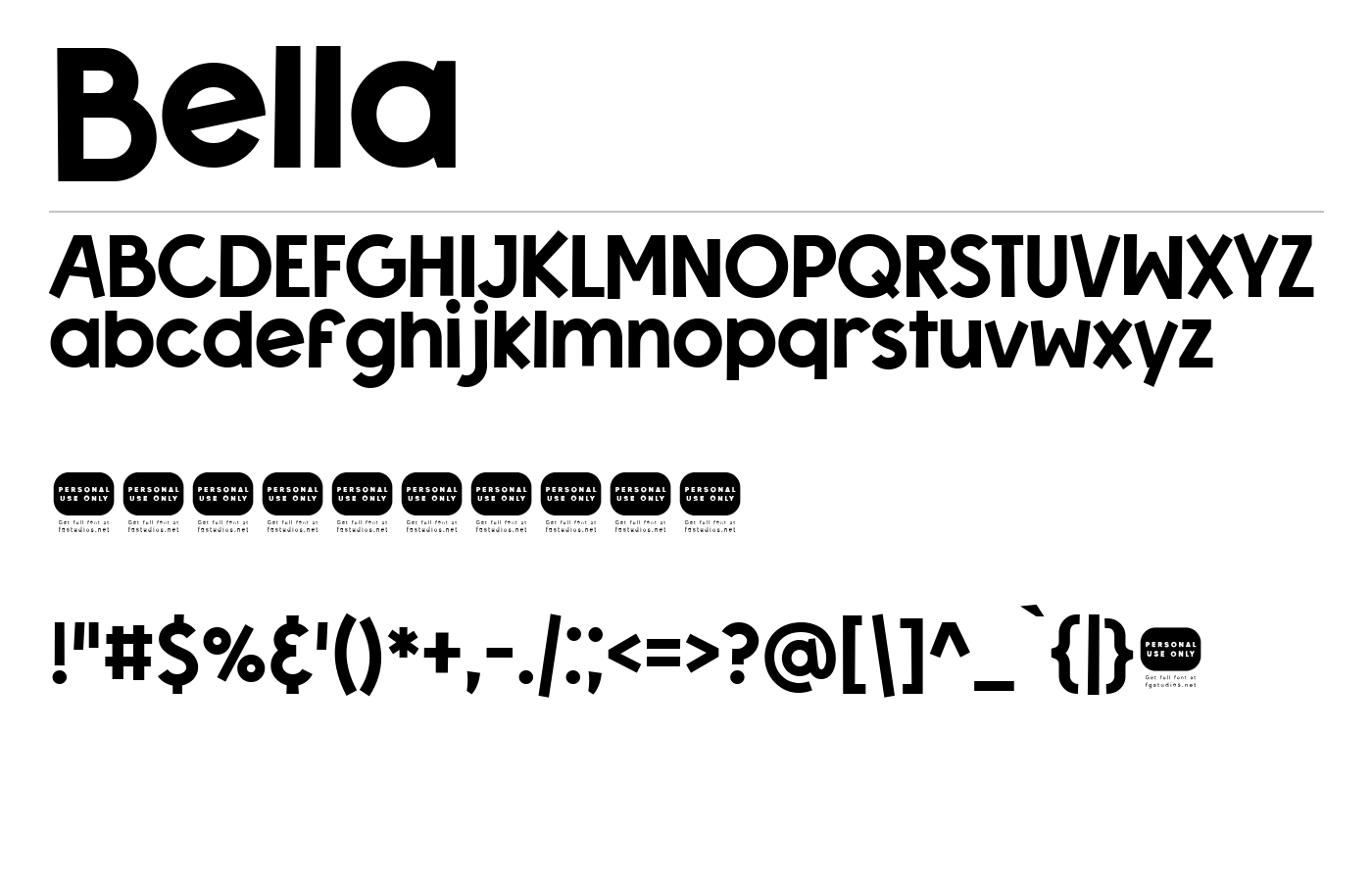Bella Font preview
