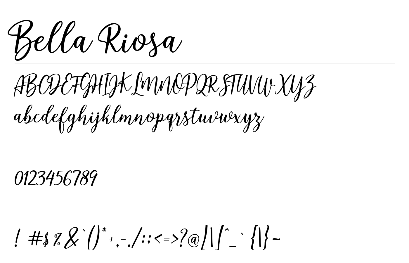 Bella Riosa Font preview