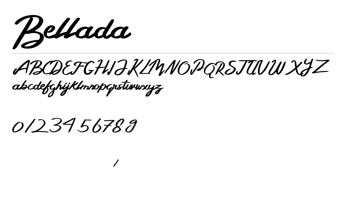 Bellada Font preview