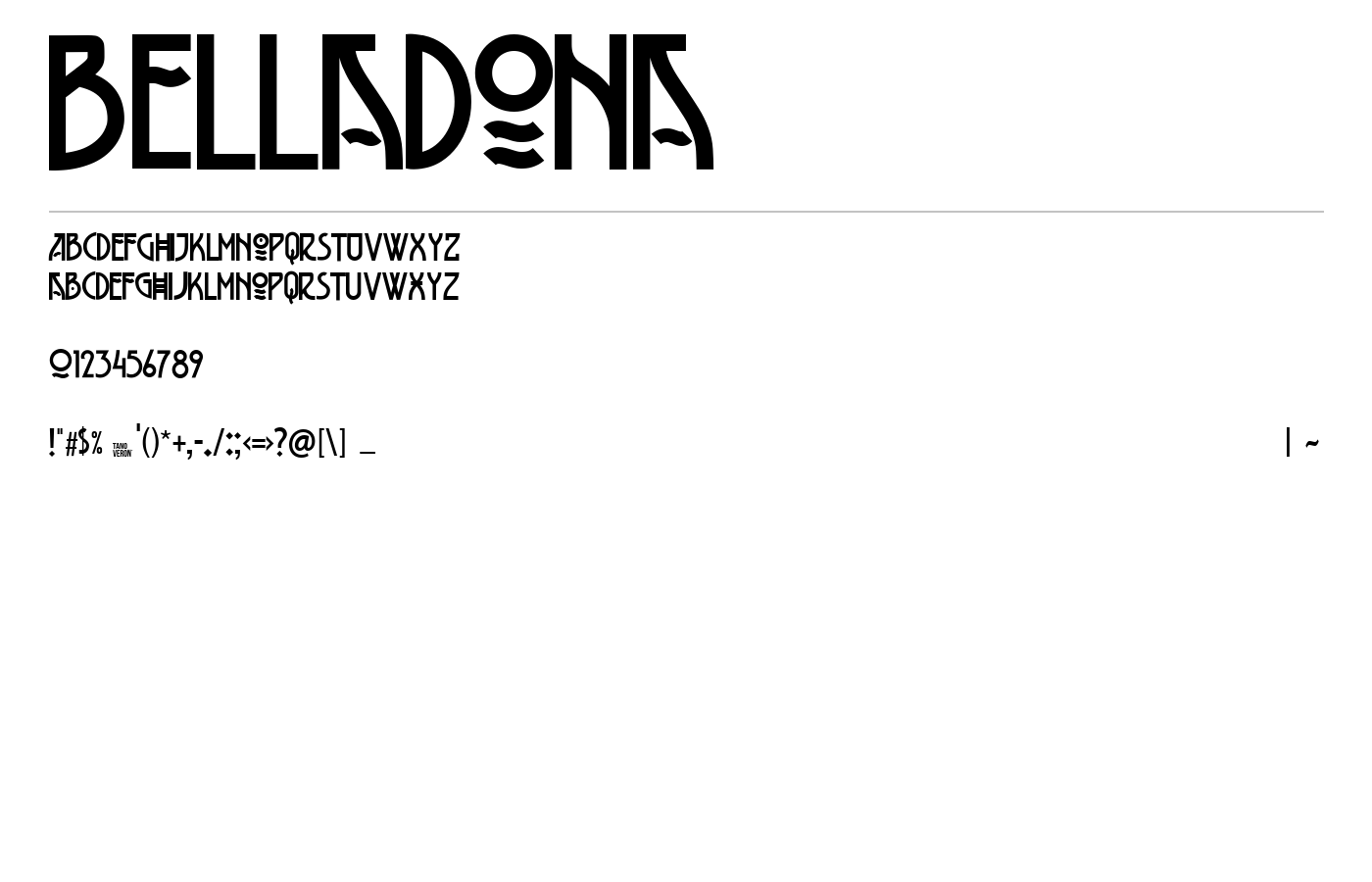 Belladona Font preview