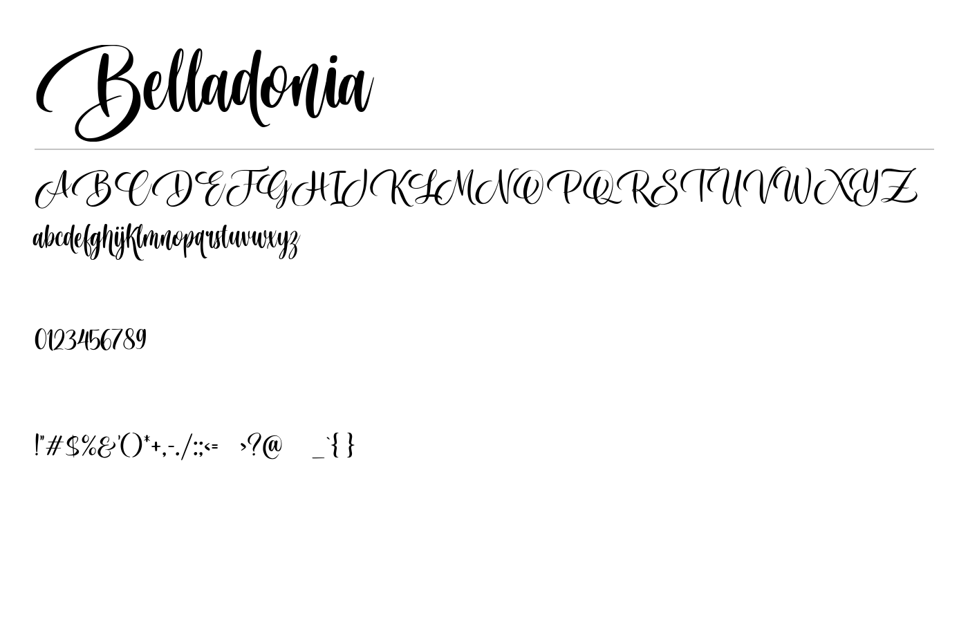 Belladonia Font preview