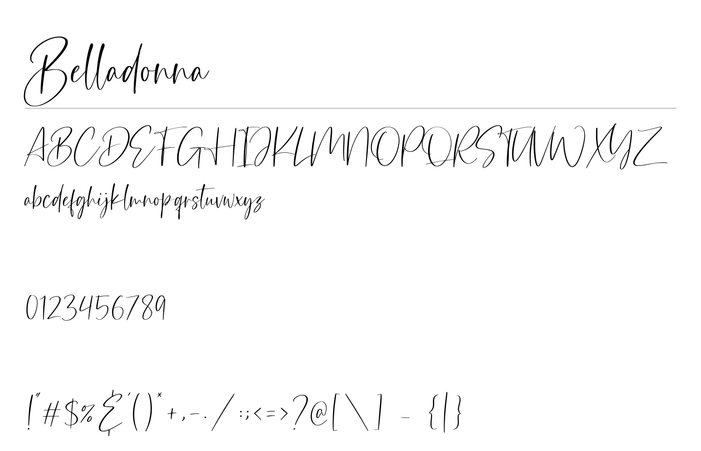 Belladonna Font preview