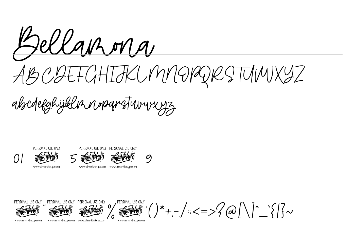 Bellamona Font preview