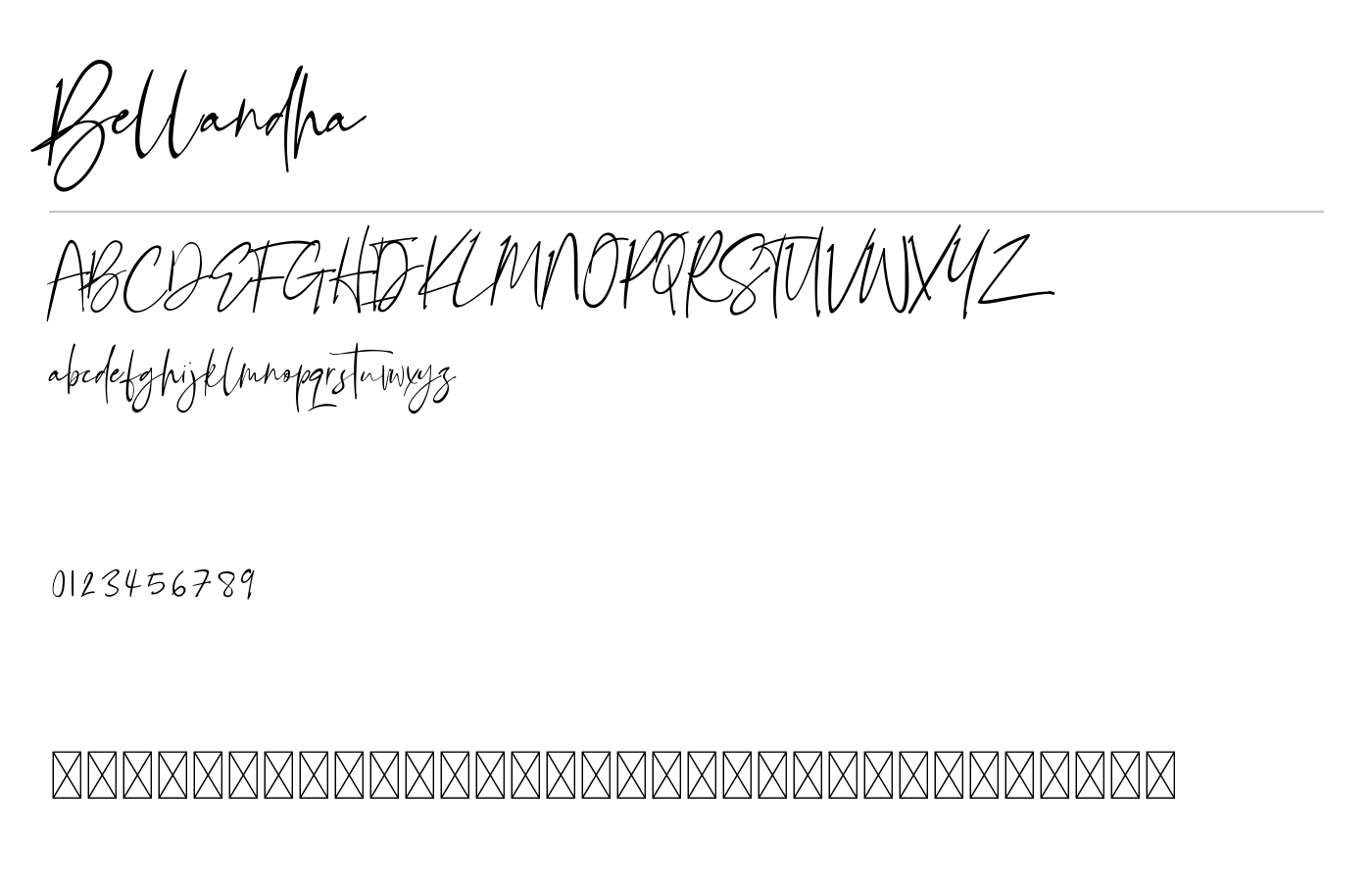 Bellandha Font preview