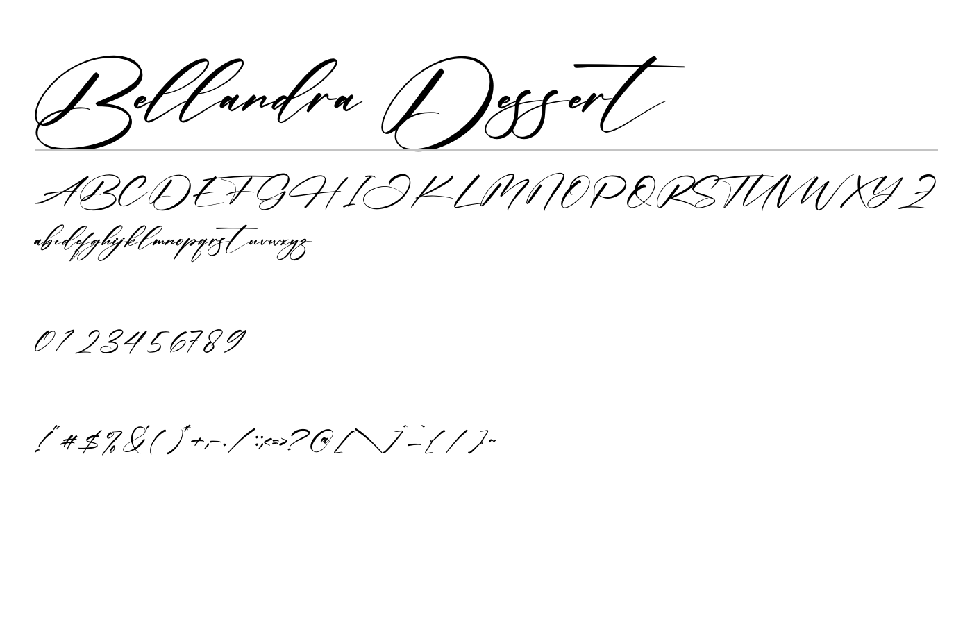 Bellandra Dessert Font preview
