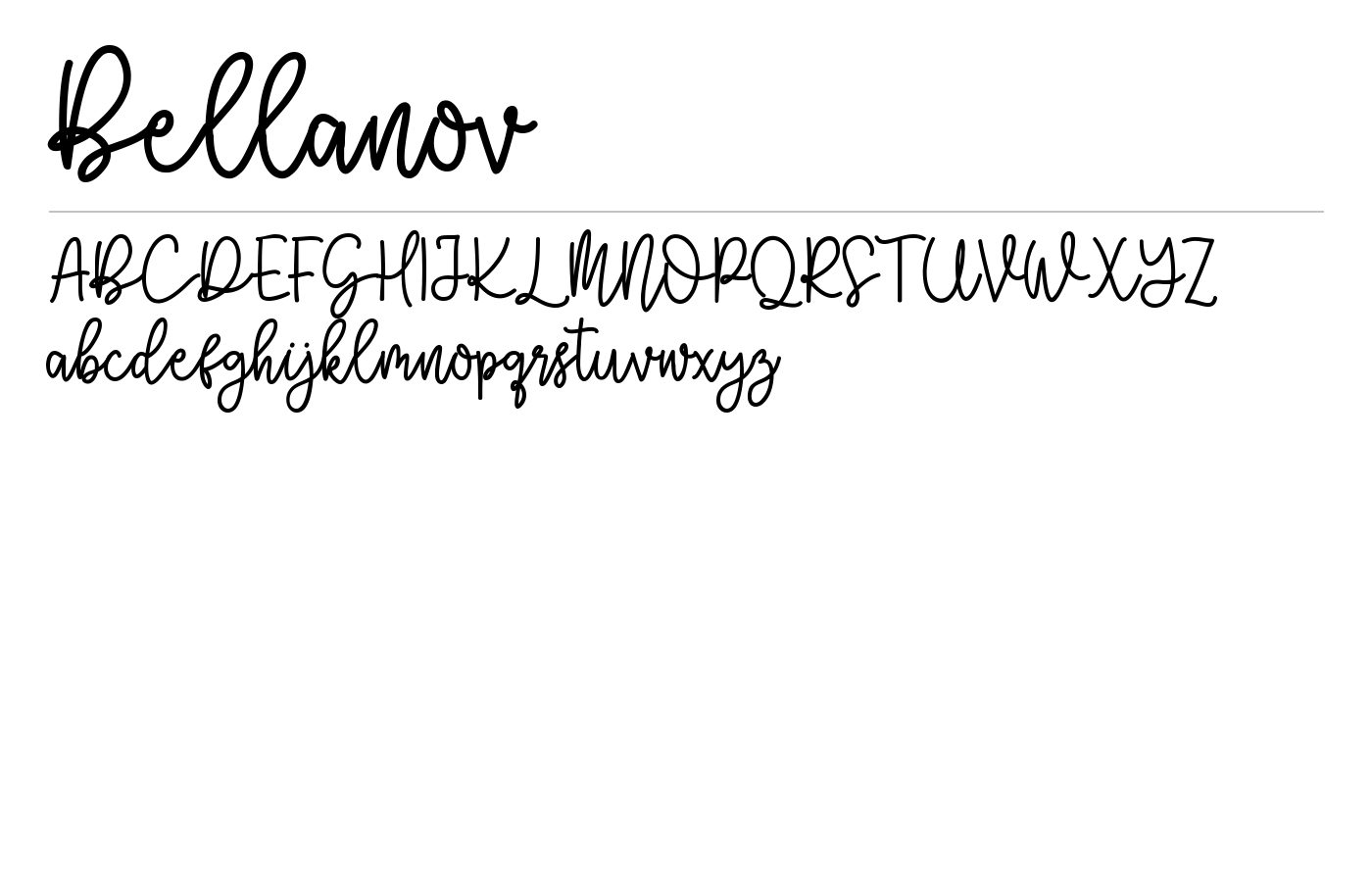 Bellanov Font preview