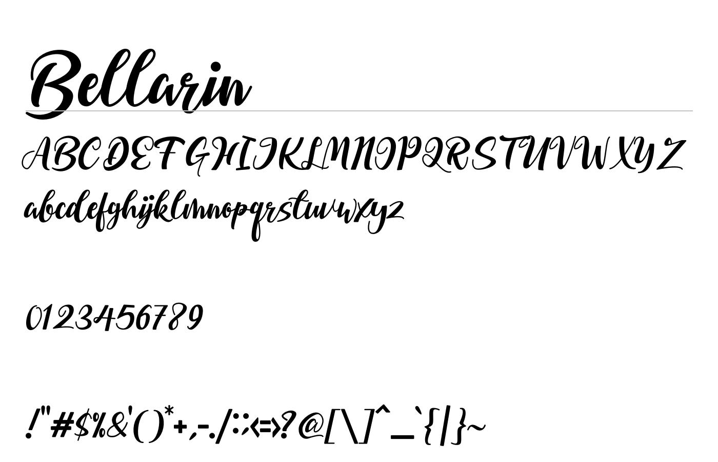Bellarin Font preview