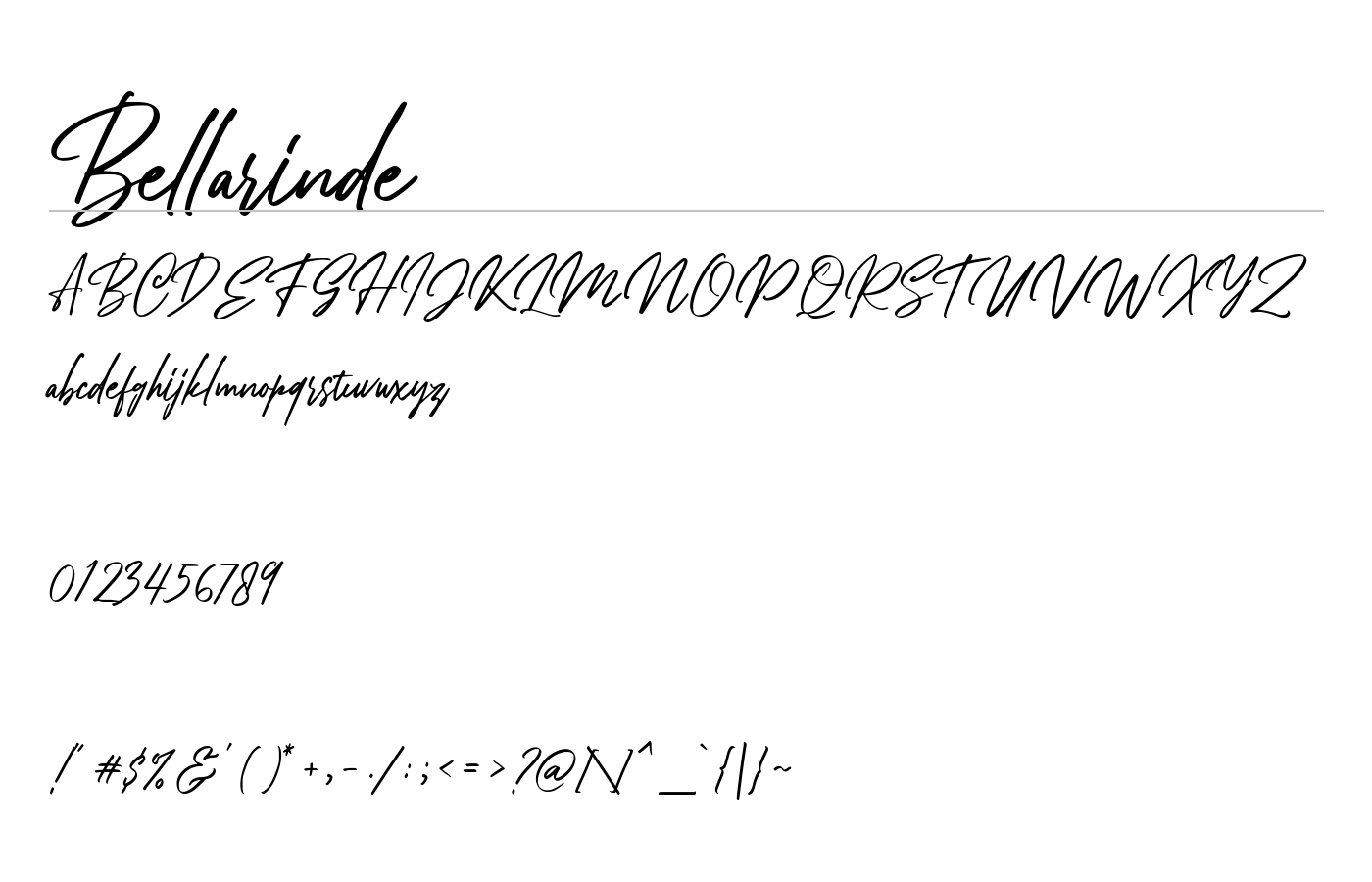 Bellarinde Font preview