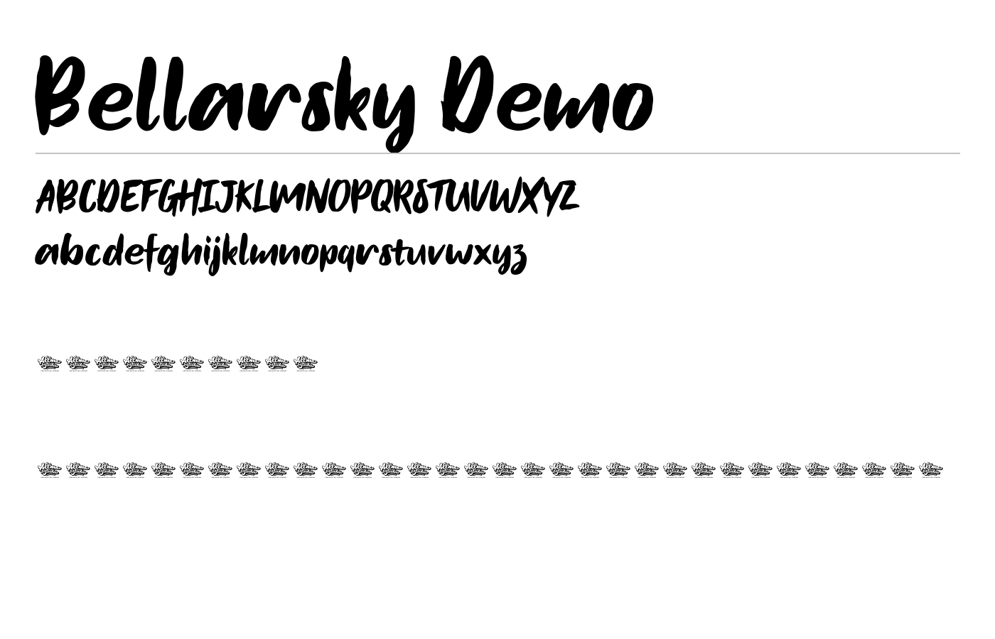 Bellarsky Demo Font preview