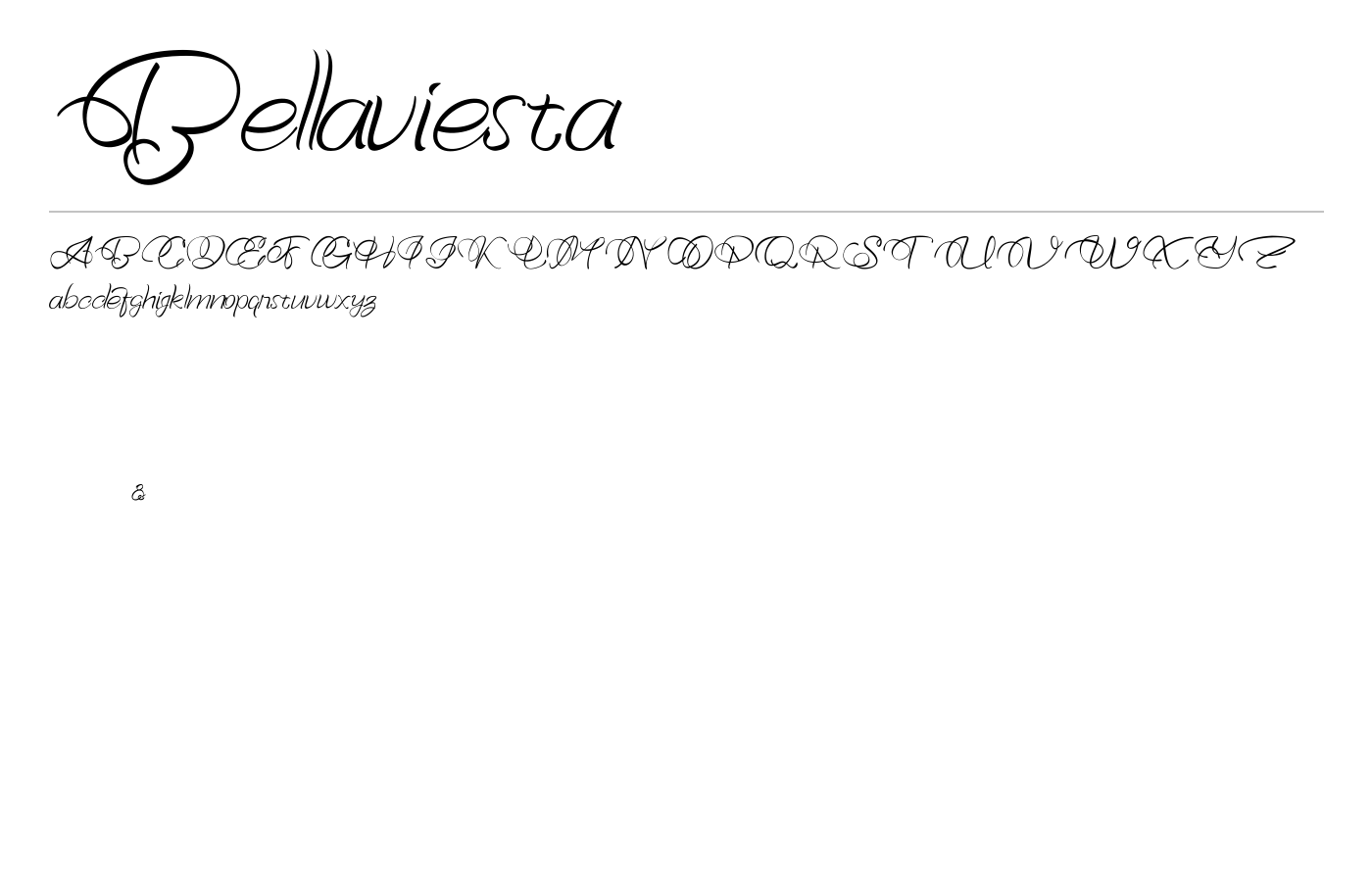 Bellaviesta Font preview