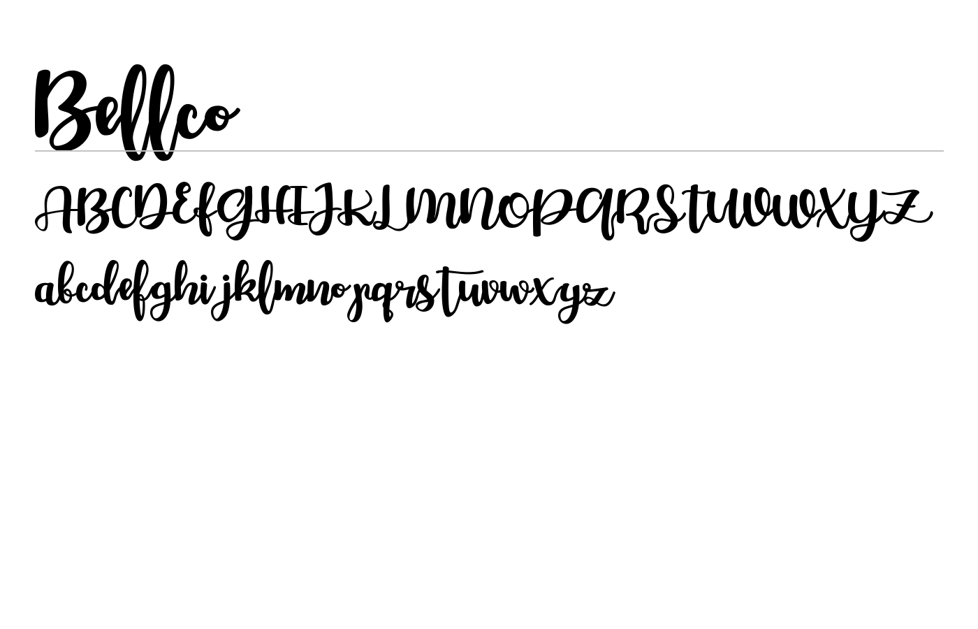 Bellco Font preview