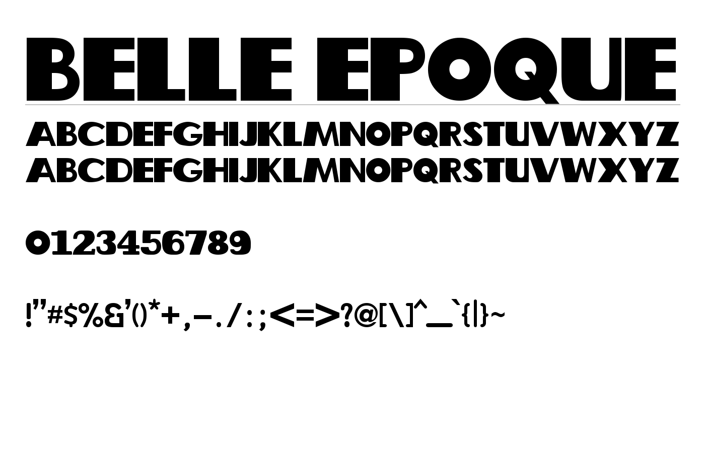 Belle Epoque Font preview