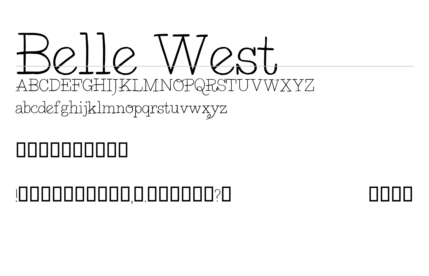 Belle West Font preview
