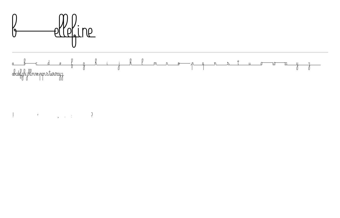 Bellefine Font preview