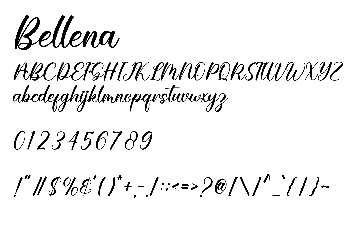 Bellena Font preview