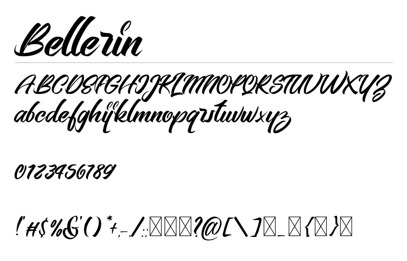 Bellerin Font preview
