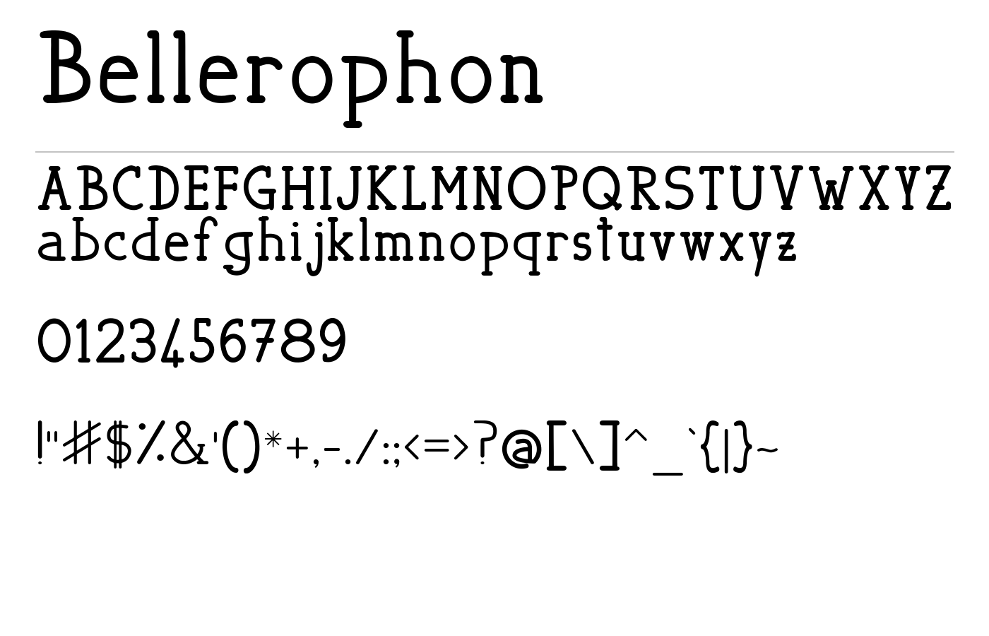 Bellerophon Font preview