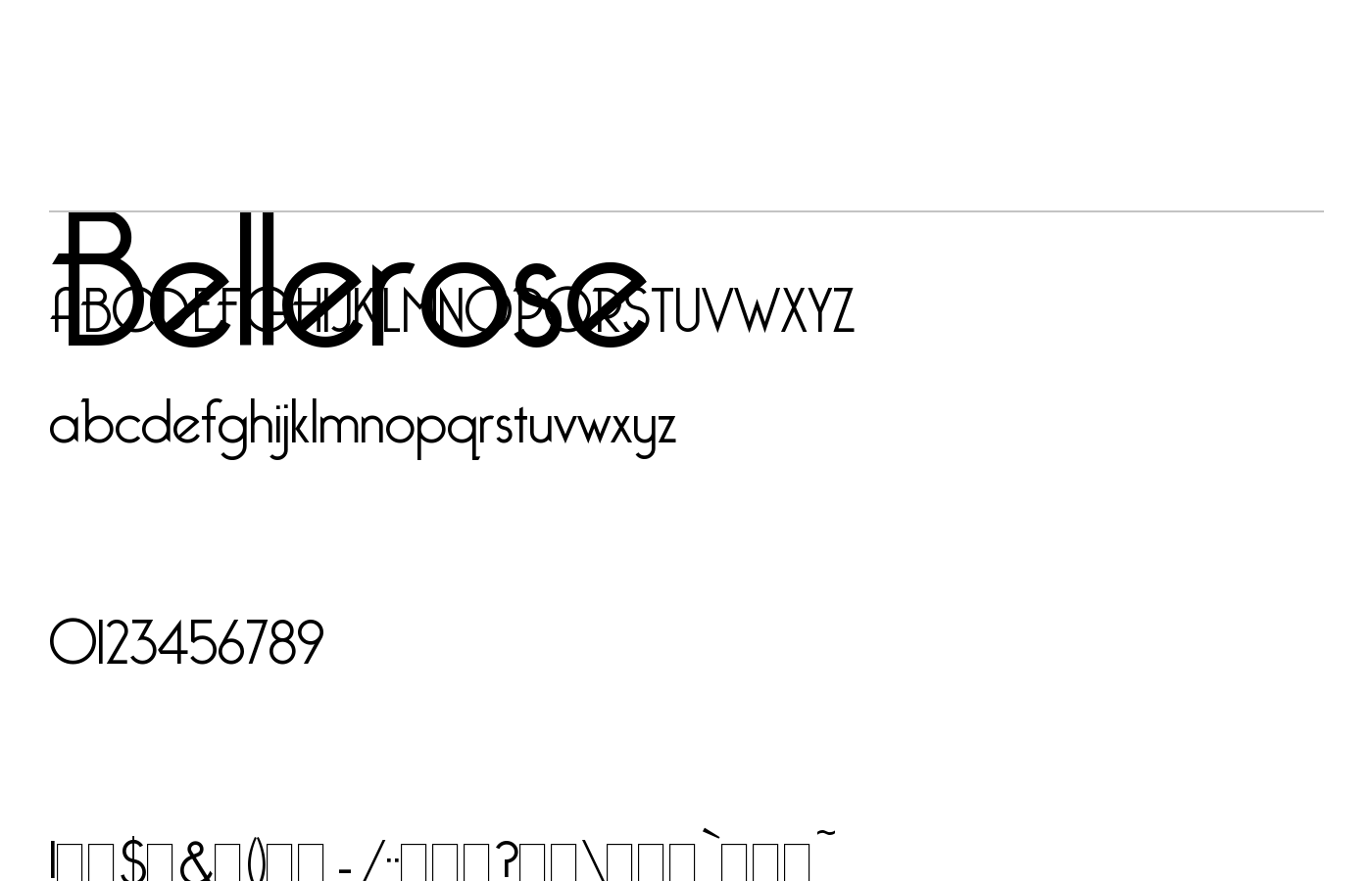 Bellerose Font preview