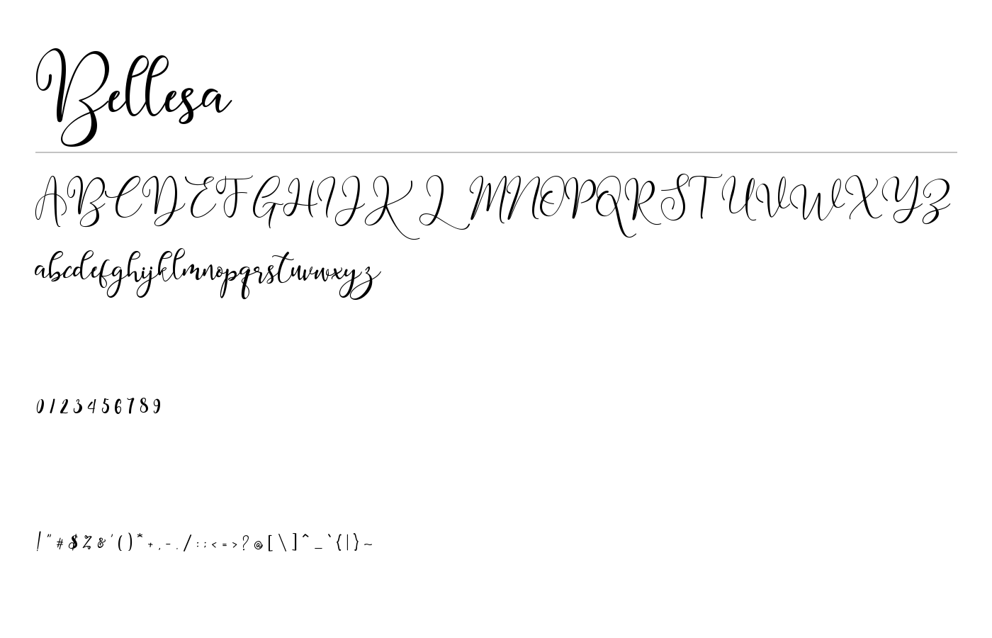 Bellesa Font preview