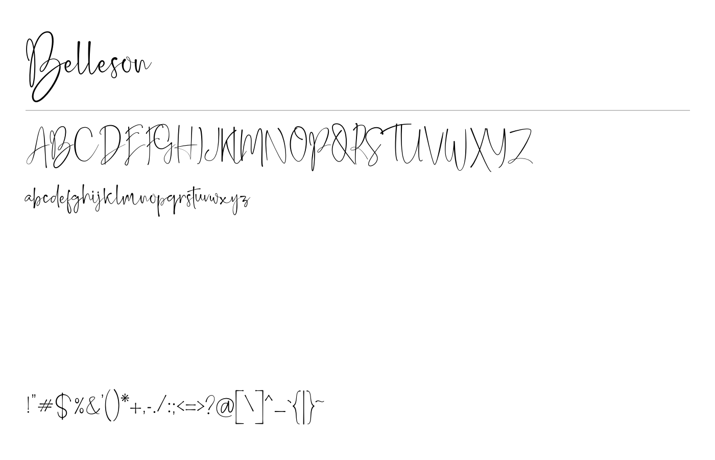 Belleson Font preview