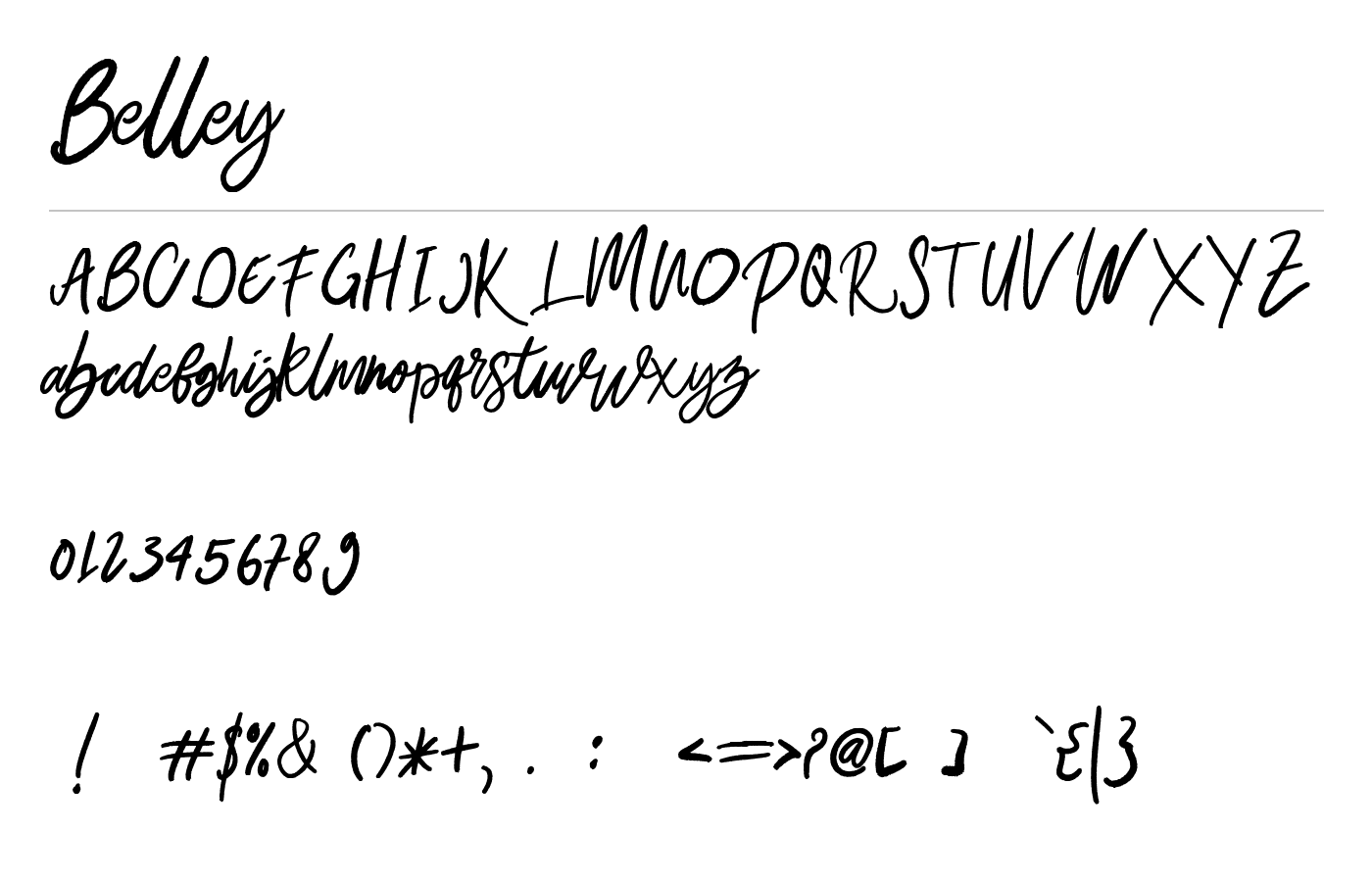 Belley Font preview