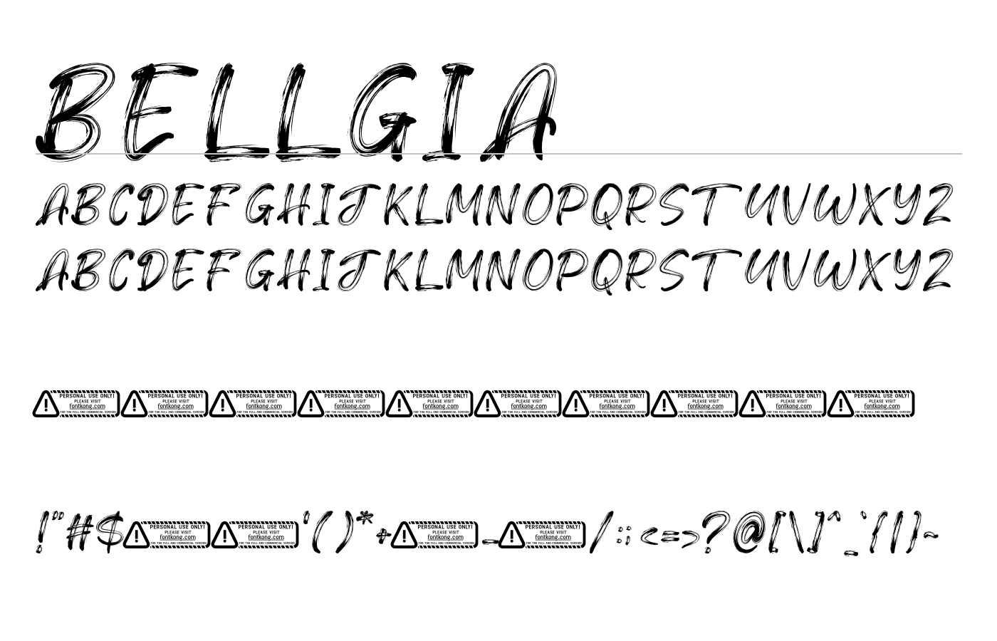 Bellgia Font preview