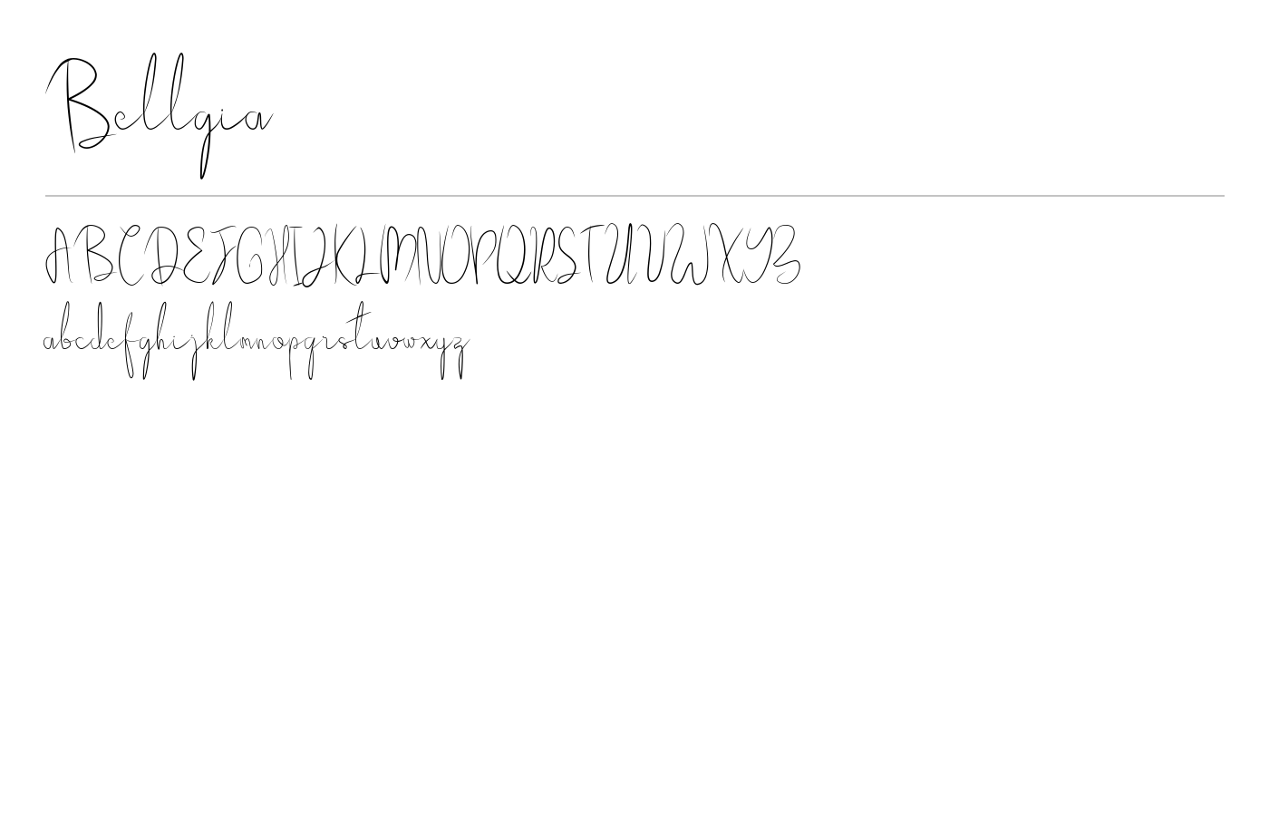 Bellgia Font preview