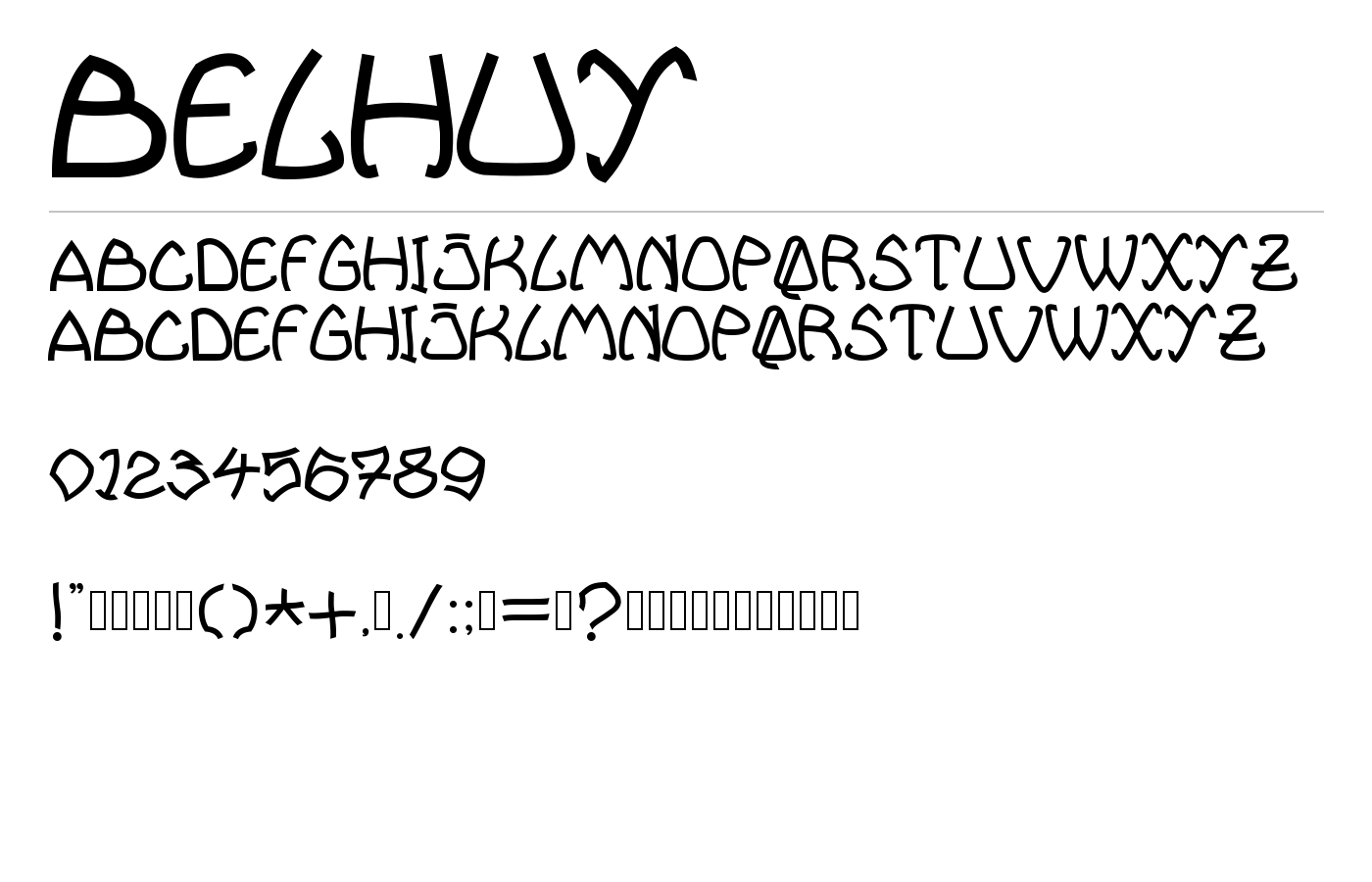 Belhuy Font preview
