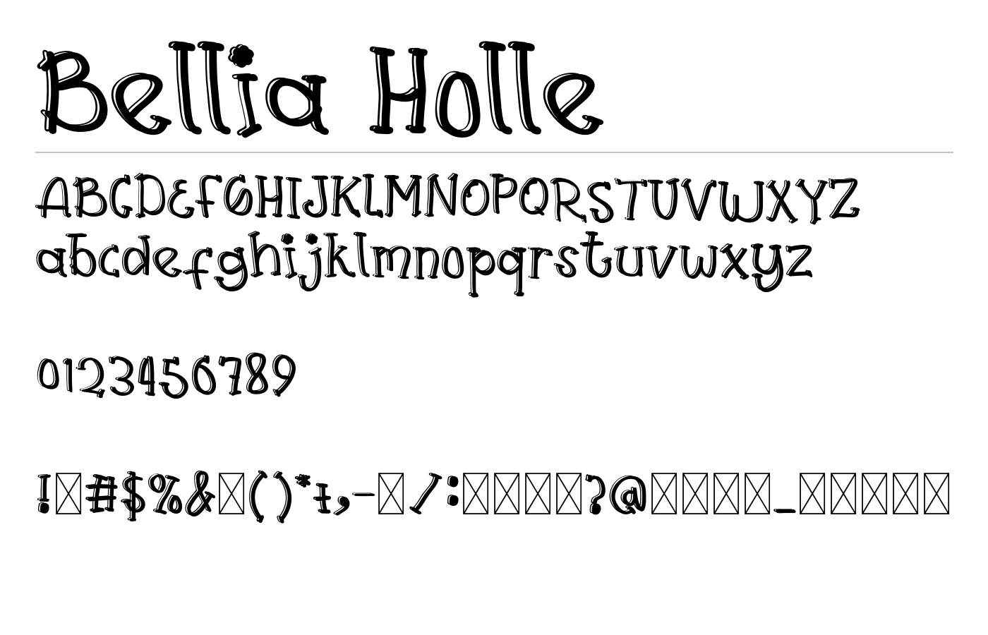 Bellia Holle Font preview