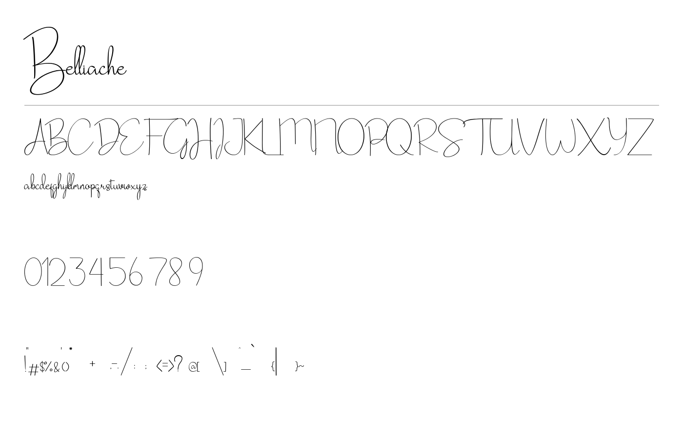 Belliache Font preview