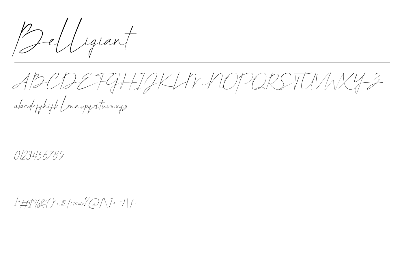 Belligiant Font preview