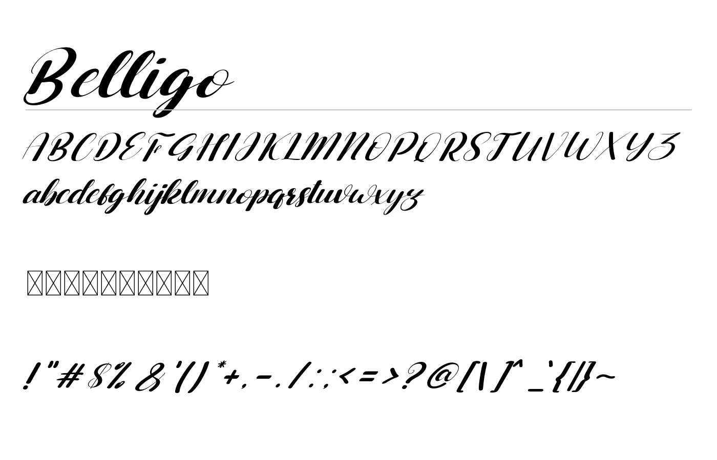 Belligo Font preview
