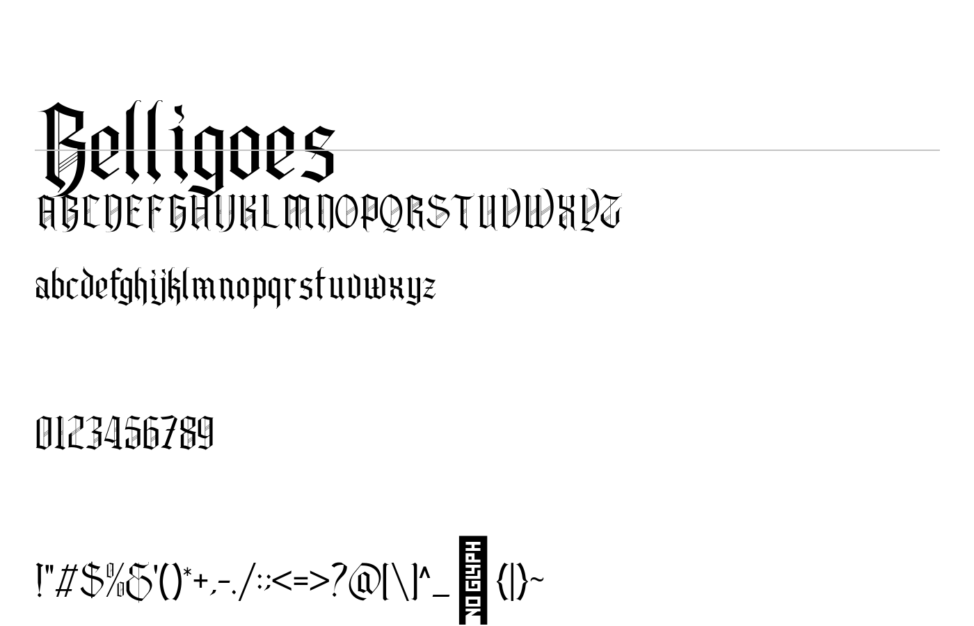 Belligoes Font preview