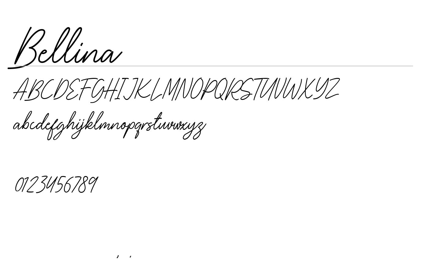 Bellina Font preview