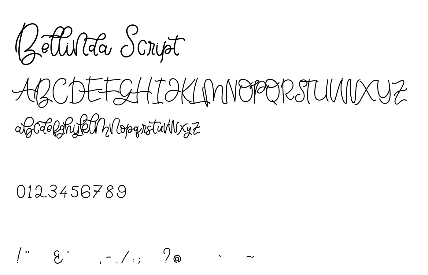 Bellinda Script Font preview