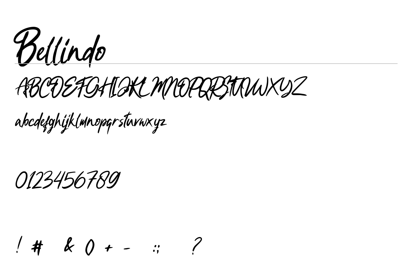 Bellindo Font preview