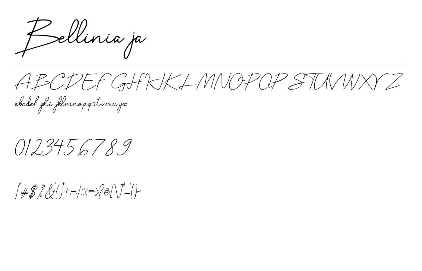 Belliniaja Font preview