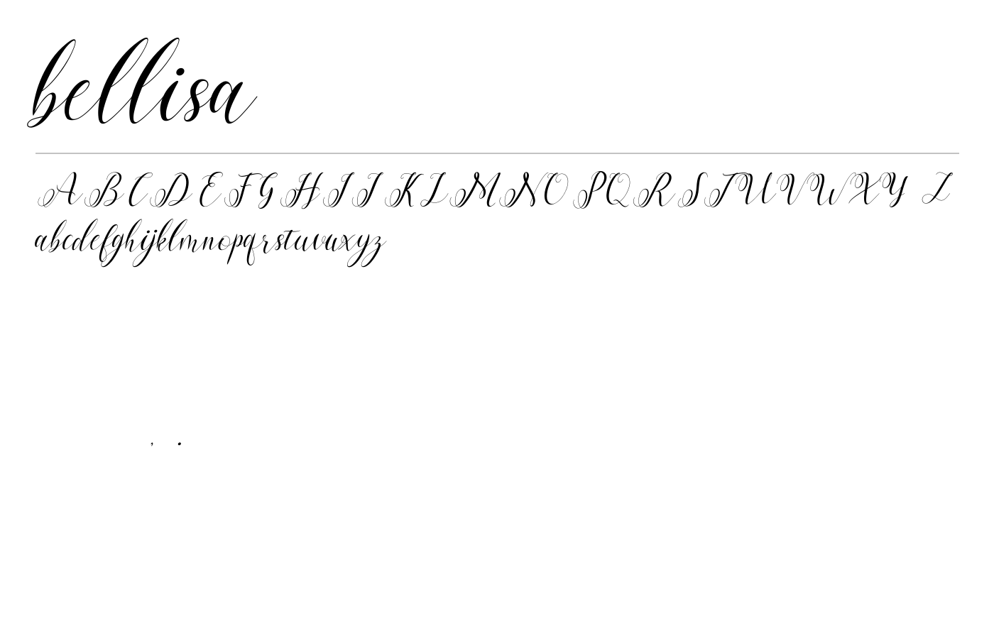 bellisa Font preview