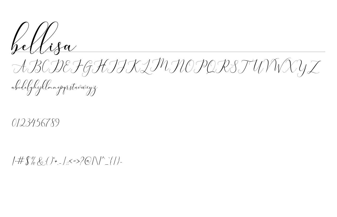 bellisa Font preview