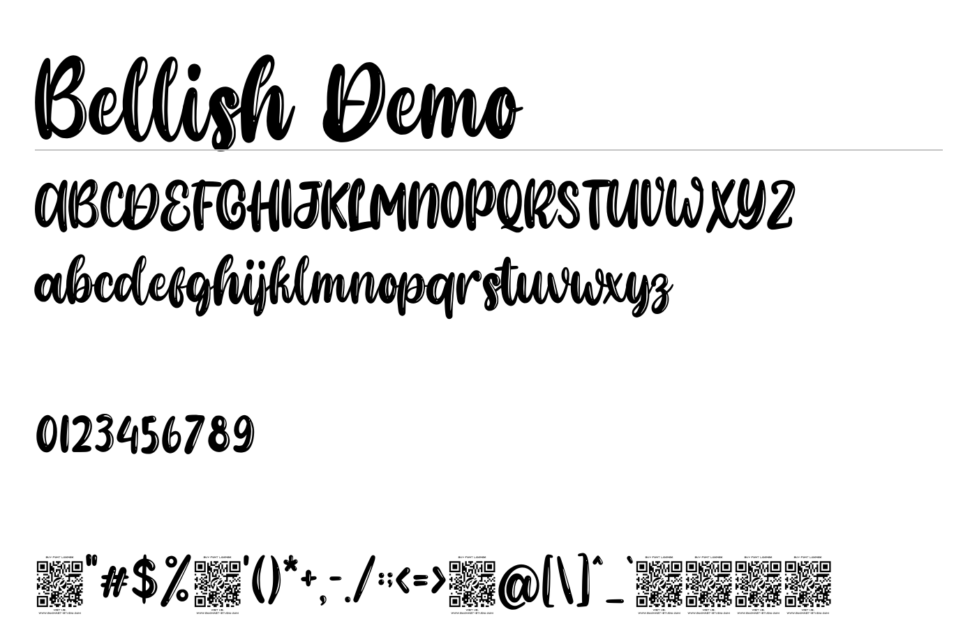 Bellish Font preview