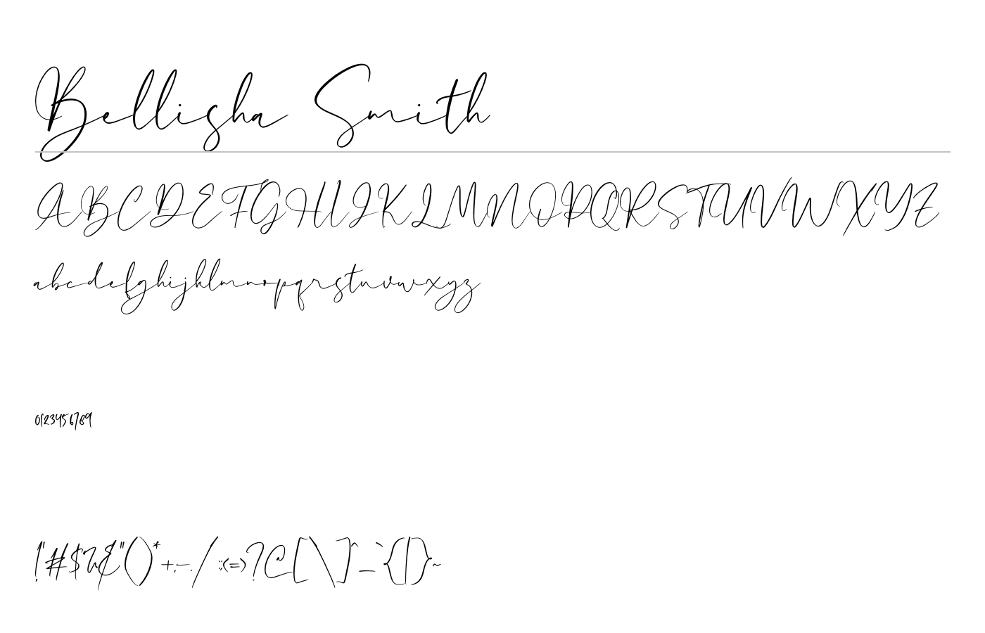 Bellisha Font preview