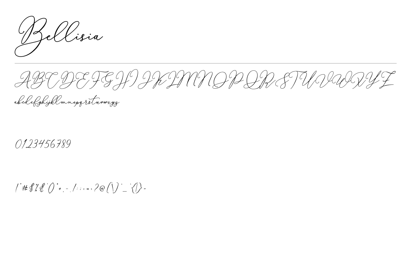Bellisia Font preview