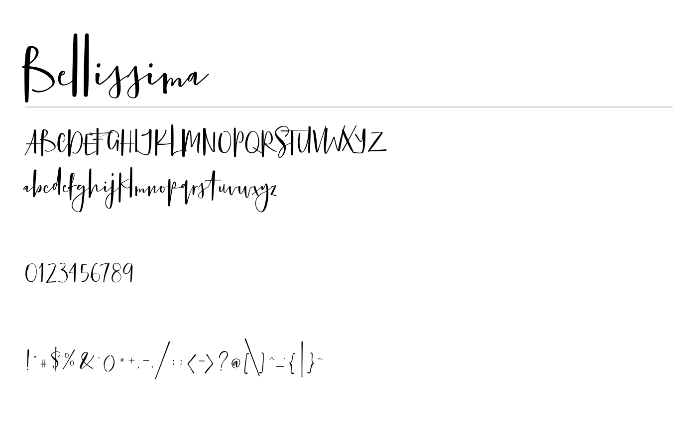 Bellissima Font preview